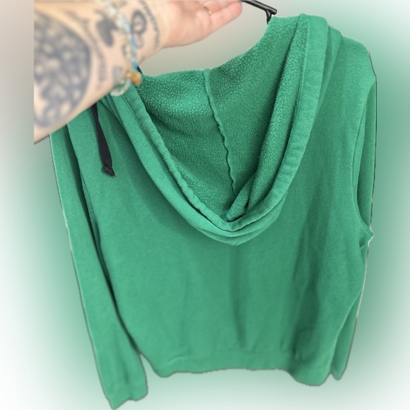 **Sold** Pink Victoria's Secret PINK Green Zip-Up Hoodie - Picture 2 of 3